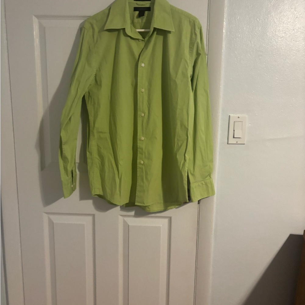 Express Light Green Casual Button Down Shirt